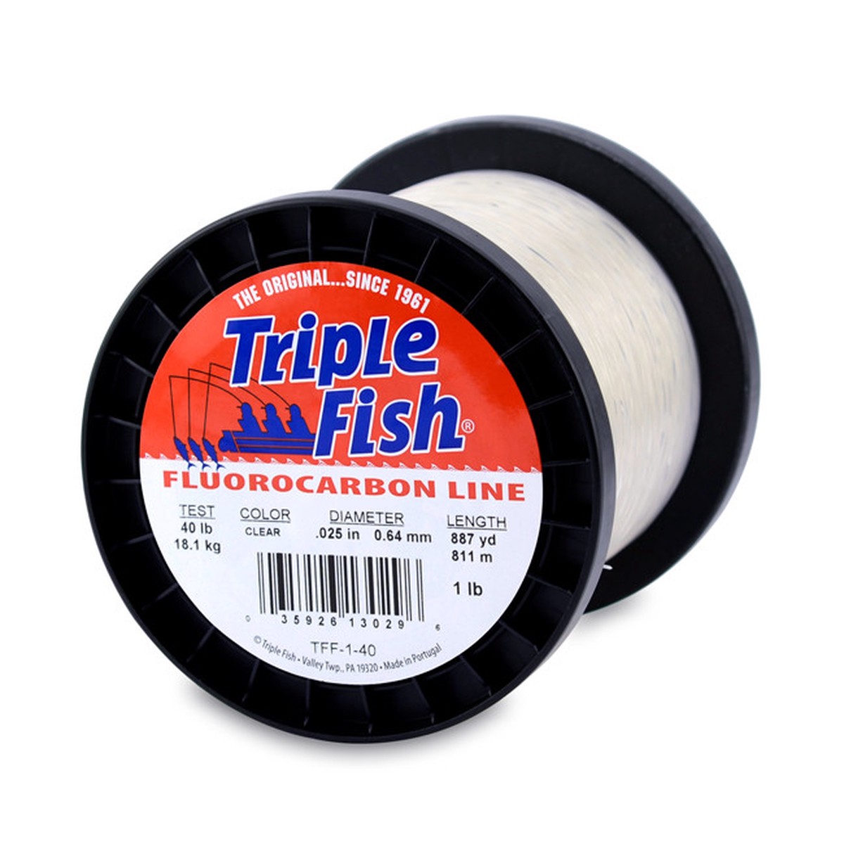 Triple Fish Fluorocarbon Bulk 1 Lb Spool 40lb