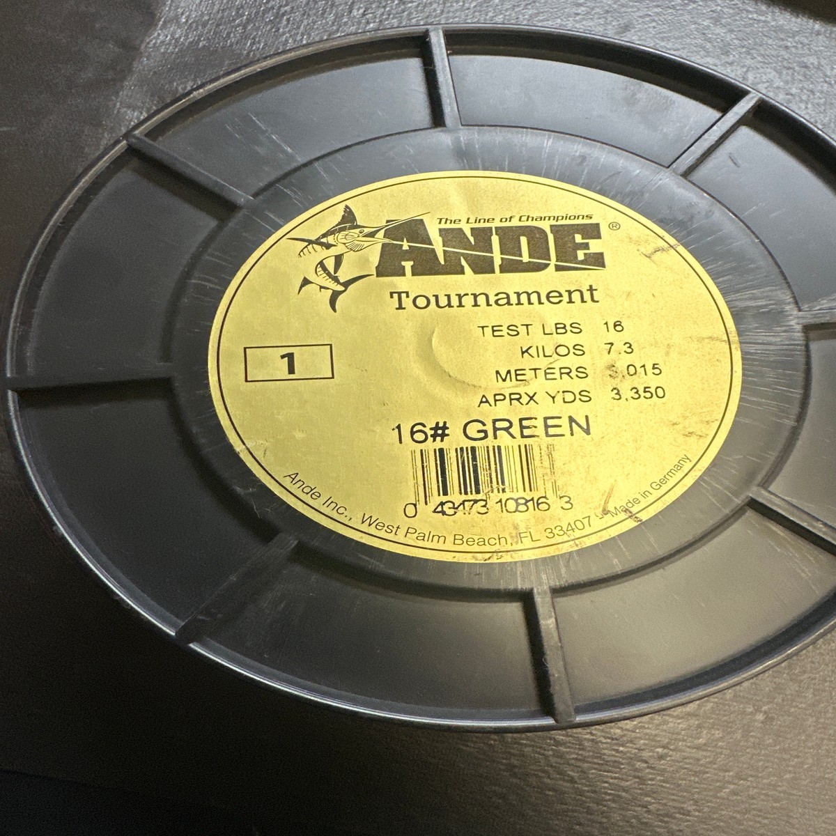 Ande tournament green 16lb 1lb spool