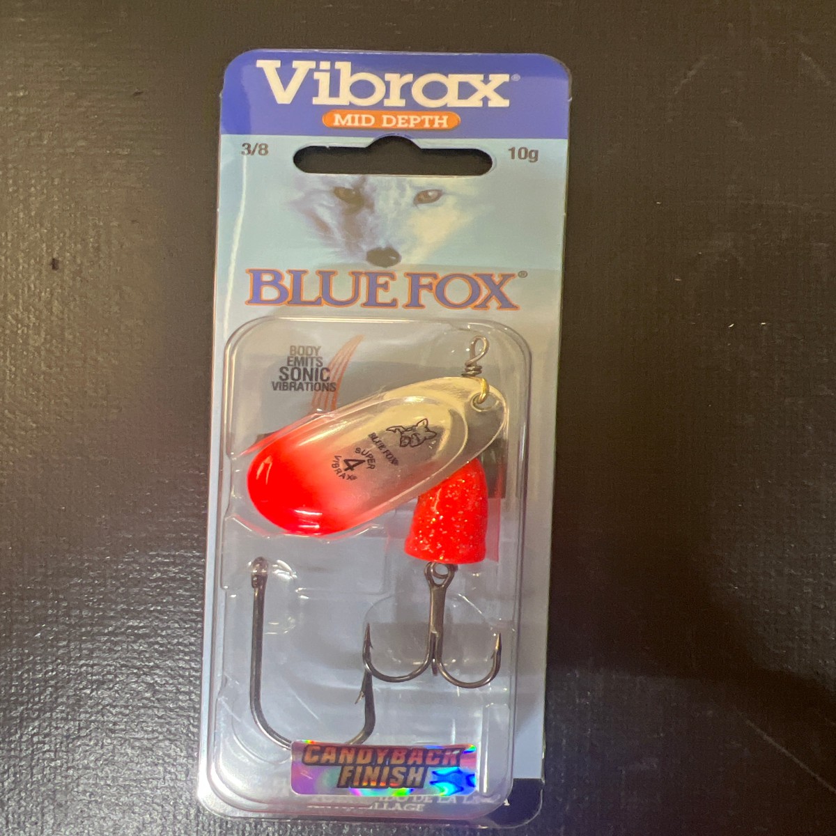 Blue Fox 3/8oz Vibrax Orange, Chartreuse, Chartreuse Candy