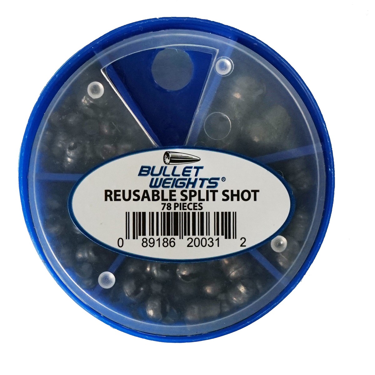 Bullet Weights Reusable Split Shot Selector 78 pc