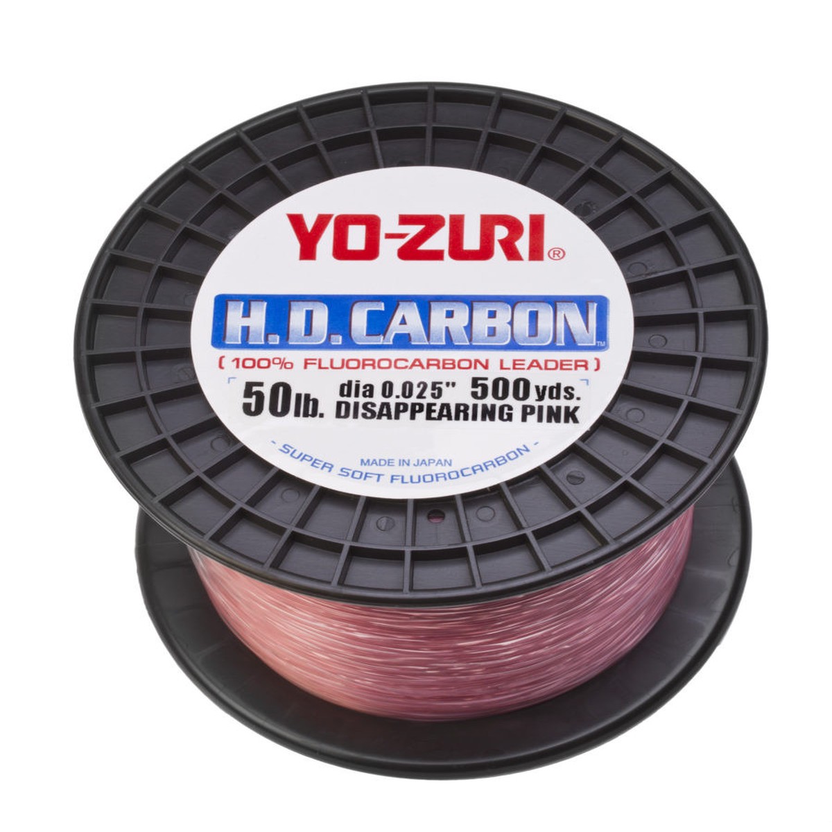 Yo-Zuri HD Carbon Flourocarbon Pink Leader Bulk Spool, 250yd, 80lb
