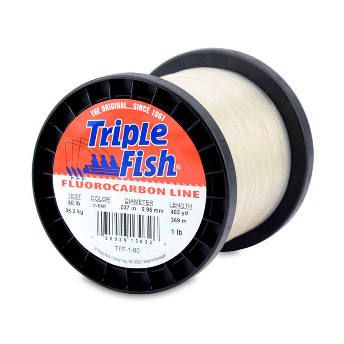 Triple Fish Fluorocarbon Bulk 1 Lb Spool 10lb