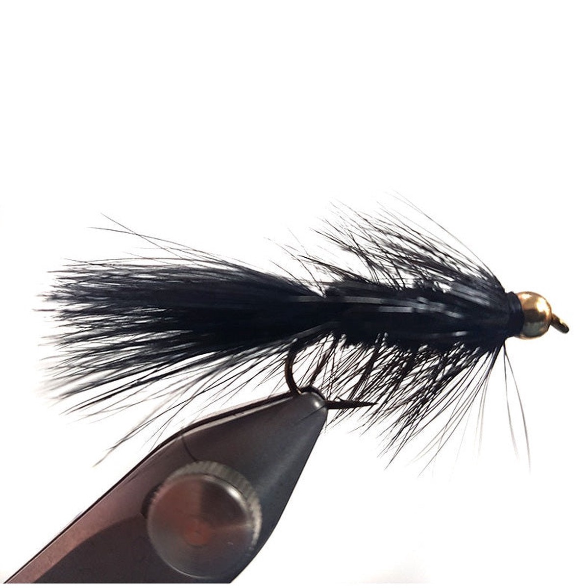 Wooly Bugger - Black (bead head) fly X 6
