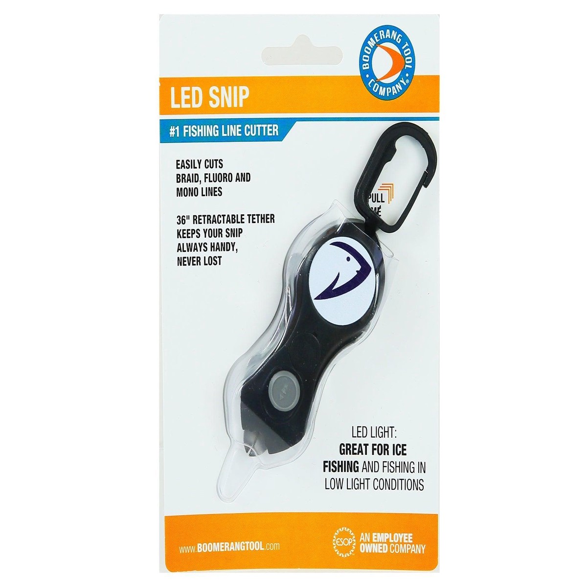 Boomerang x Tackle World Logo Original Snip Line Cutter With LED Light