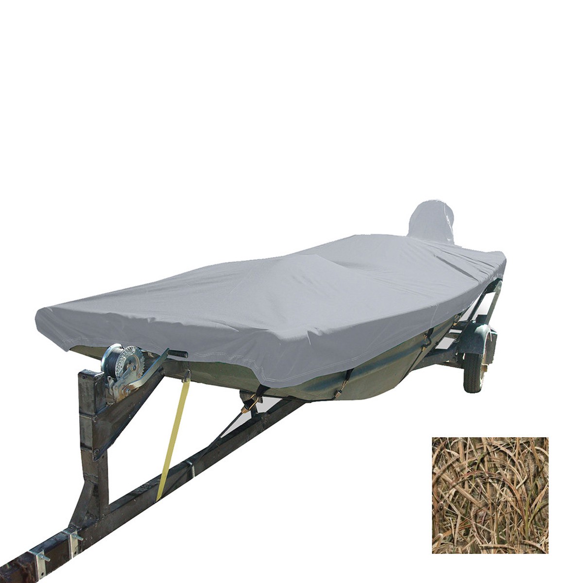 Carver Performance Poly-Guard Styled-to-Fit Boat Cover f/14.5 Open Jon Boats - Shadow Grass
