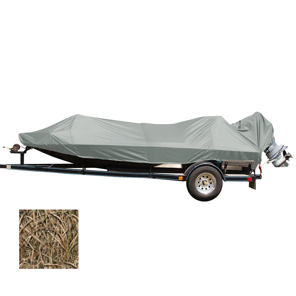 Carver Performance Poly-Guard Styled-to-Fit Boat Cover f/16.5 Jon Style Bass Boats - Shadow Grass