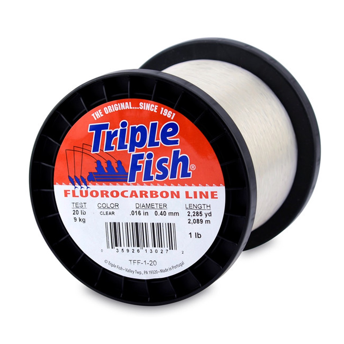 Triple Fish Fluorocarbon Bulk 1 Lb Spool 20lb