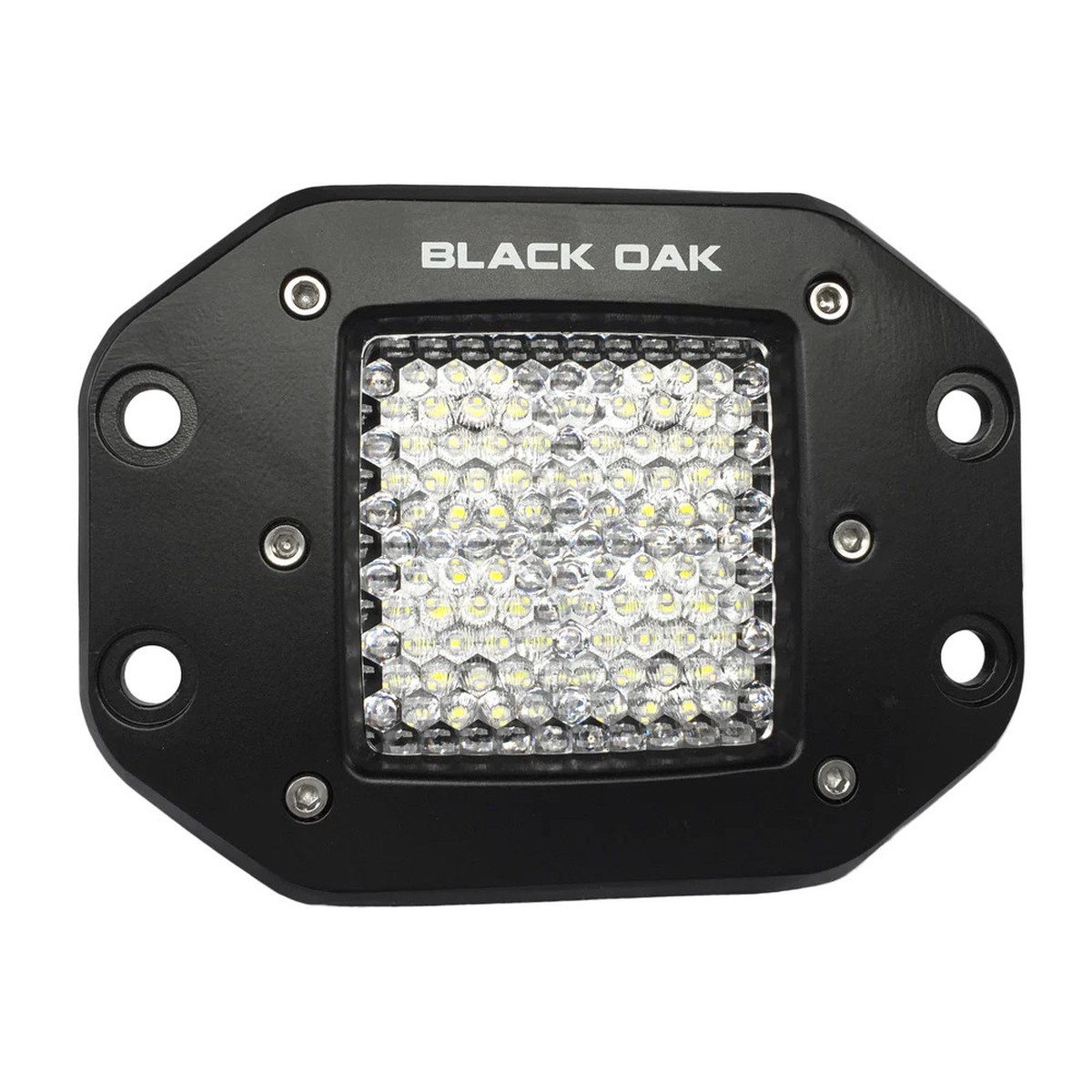 Black Oak Pro Series 2" Flush Mounted Diffused Light - Black - 2DM-FPOD10CR