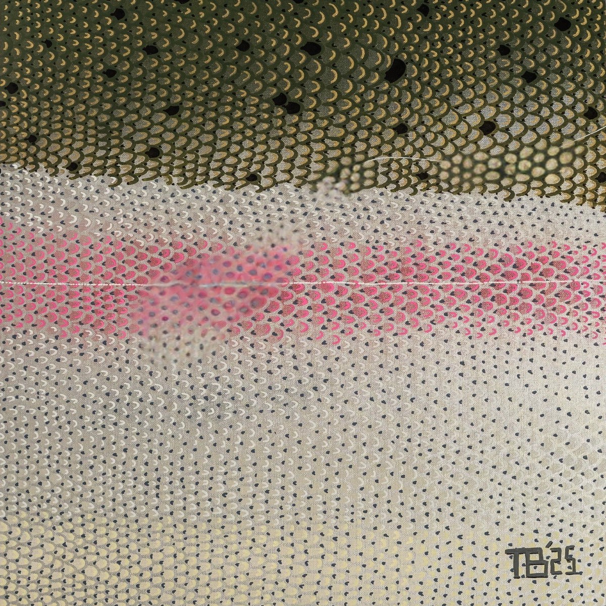 TB Trout Art Rainbow Trout Flank Greeting Card