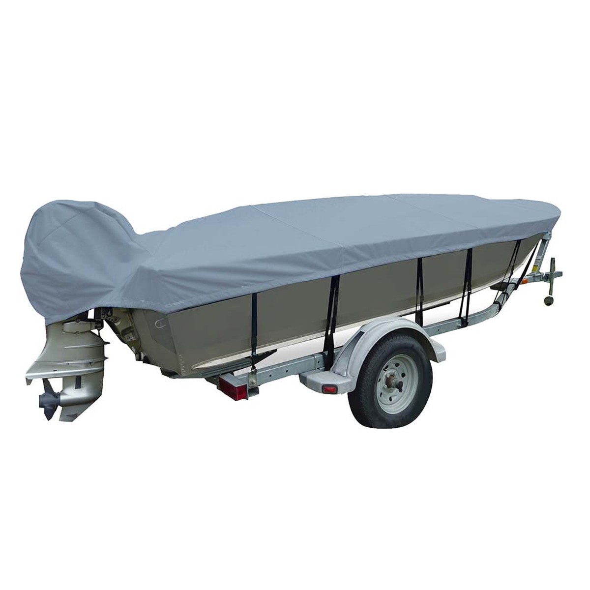 Carver Sun-DURA Wide Series Styled-to-Fit Boat Cover f/18.5 V-Hull Fishing Boats - Grey
