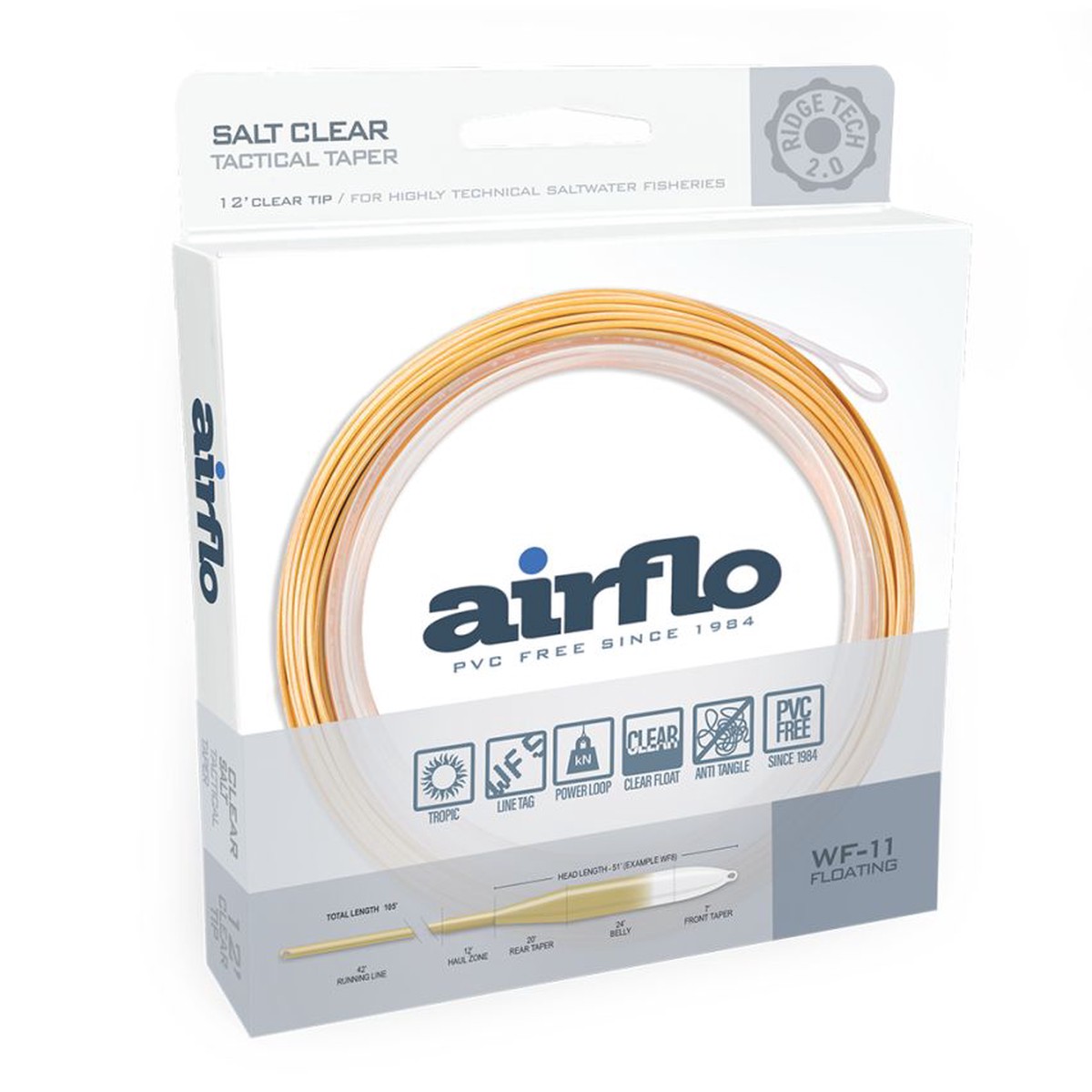 Airflo Ridge 2.0 Flats Tactical Clear Tip Fly Line