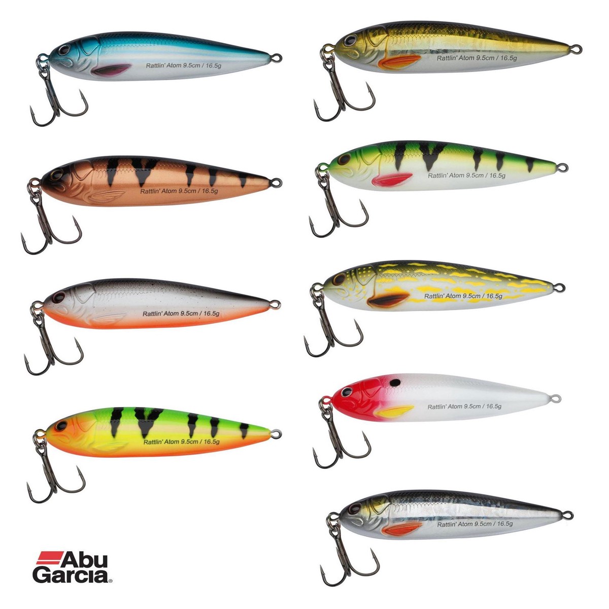 Abu Garcia Rattlin' Atom Spoon Lure Pike / Predator - 16g / 9.5cm - All Colours