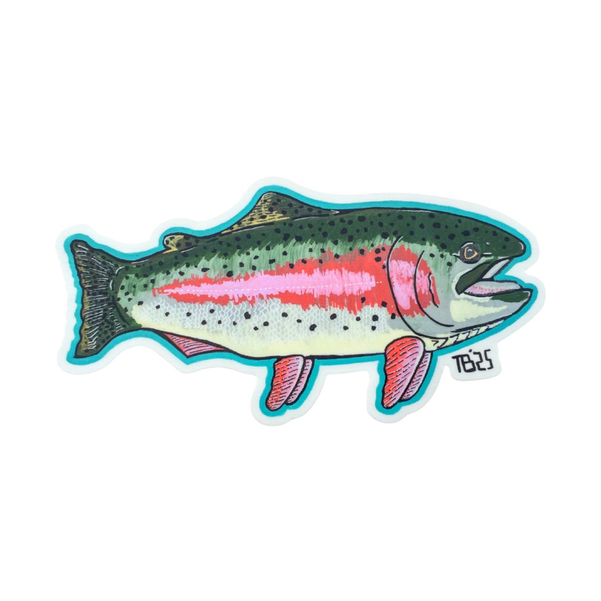 TB Fish Art Spring Creek Rainbow Sticker