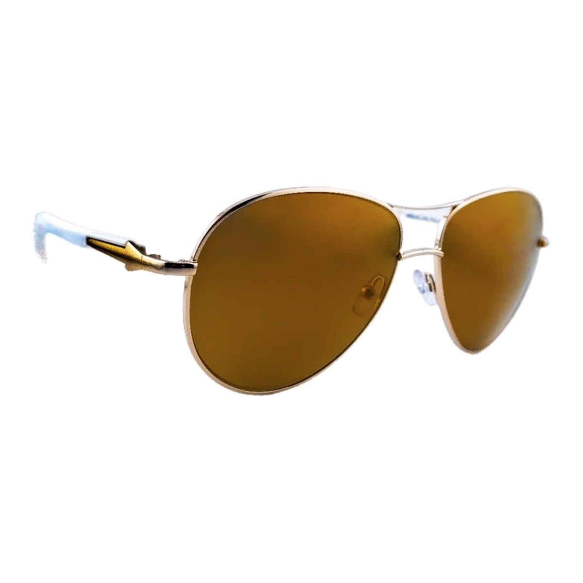 Breakline - MUSTANG, White, Gold Lens (IN STOCK)