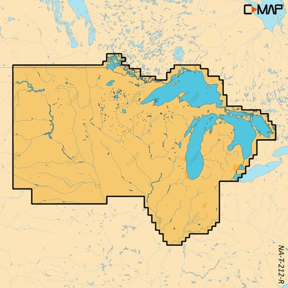 C-Map Reveal X Inland U.S. Lakes North Central MicroSD - M-NA-T-212-R-MS