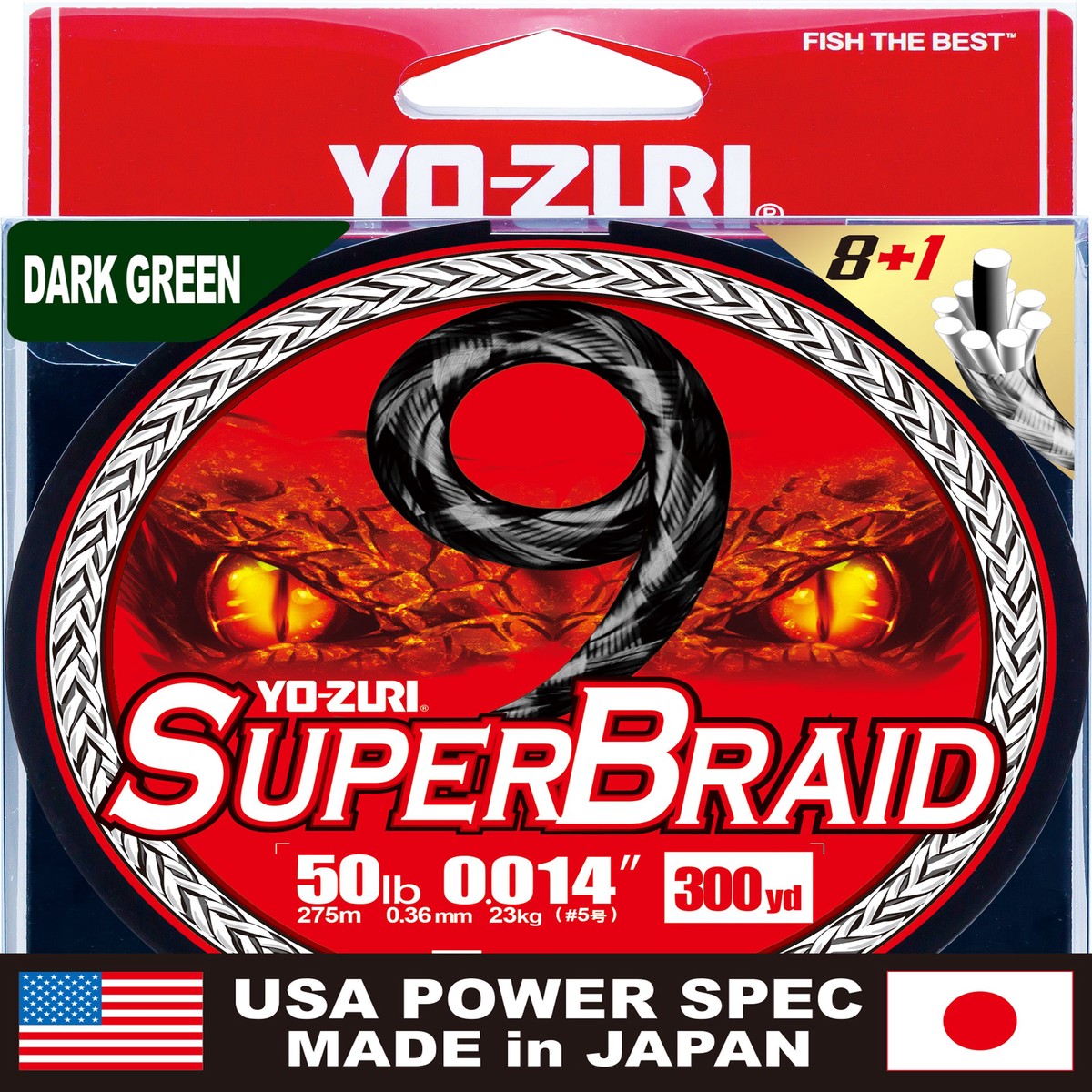 Yo-Zuri Superbraid 9 Braided Line Dark Green