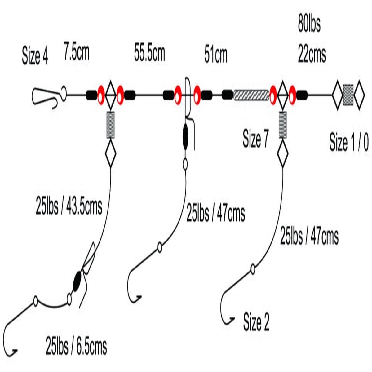 Tronixpro 3 Hook Loop Sea Fishing Rigs
