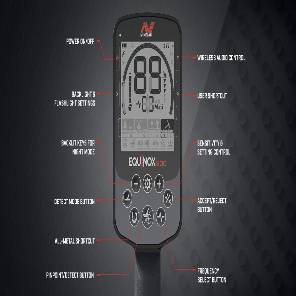 Minelab EQUINOX 900 Multi-Purpose Metal Detector